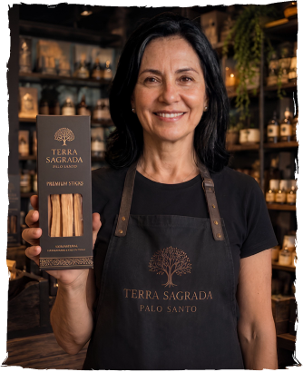 Peruvian artisan crafting private-label palo santo incense
