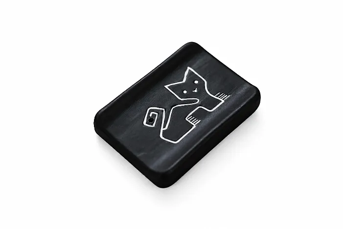 Quemador de cerámica con figura de puma para incienso sin bambú y palo santo